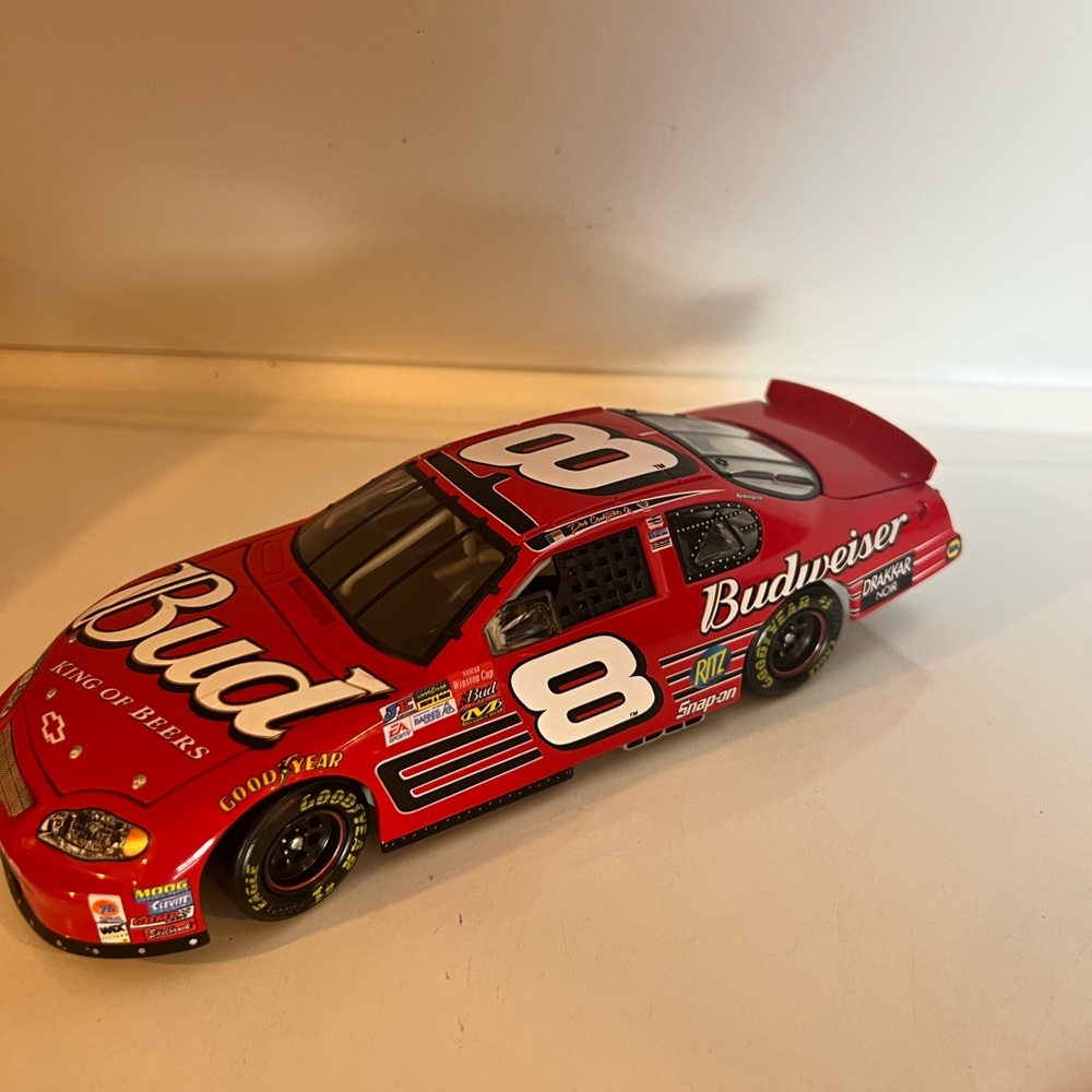 Budweiser Red Racing Car Model - Picture 2 of 5